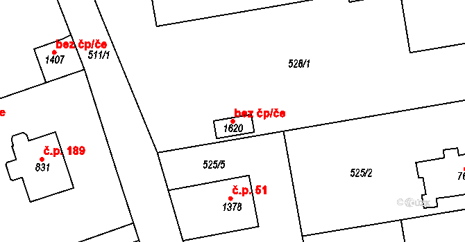 Broumov 46429182 na parcele st. 1620 v KÚ Broumov, Katastrální mapa
