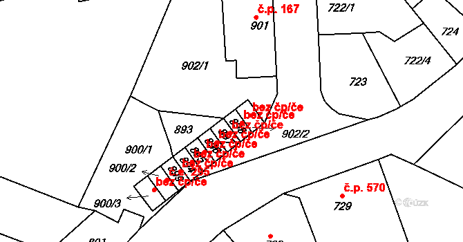 Tachov 48223182 na parcele st. 898 v KÚ Tachov, Katastrální mapa