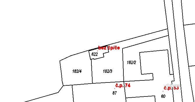 Jíloviště 103536183 na parcele st. 622 v KÚ Jíloviště, Katastrální mapa