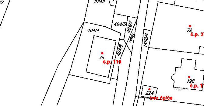 Zvěrotice 116, Katastrální mapa