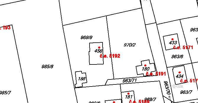 Kozojedy 192, Katastrální mapa
