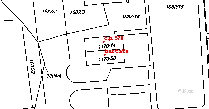 Semily 38847183 na parcele st. 1170/50 v KÚ Semily, Katastrální mapa