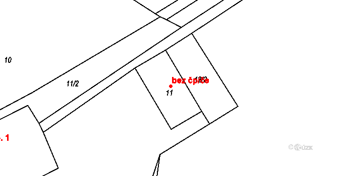 Bouzov 40877183 na parcele st. 11 v KÚ Svojanov u Bouzova, Katastrální mapa