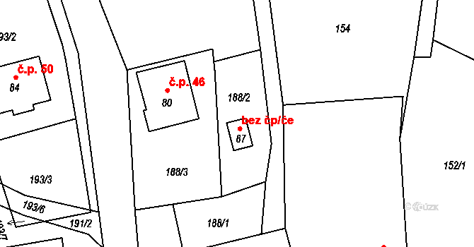 Jarošov nad Nežárkou 41033183 na parcele st. 87 v KÚ Zdešov, Katastrální mapa