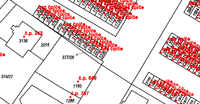 Sušice 43446183 na parcele st. 2236 v KÚ Sušice nad Otavou, Katastrální mapa