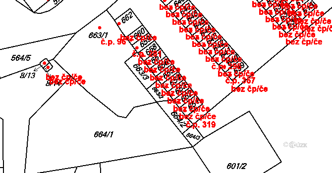 Přerov 43892183 na parcele st. 654 v KÚ Újezdec u Přerova, Katastrální mapa