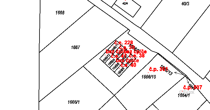 Rousínov 97984183 na parcele st. 1666/12 v KÚ Rousínov u Vyškova, Katastrální mapa