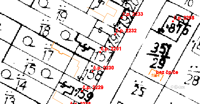 Podlusky 2231, Roudnice nad Labem na parcele st. 157 v KÚ Podlusky, Katastrální mapa
