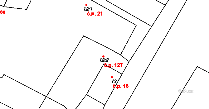 Kraskov 127, Seč na parcele st. 12/2 v KÚ Kraskov, Katastrální mapa