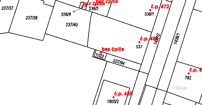 Přeštice 41441184 na parcele st. 1022 v KÚ Přeštice, Katastrální mapa