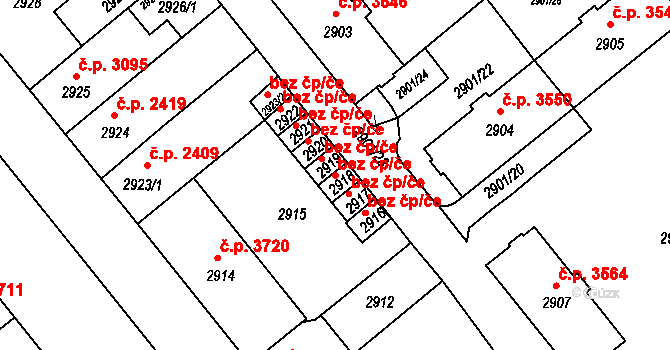 Chomutov 781 na parcele st. 2918 v KÚ Chomutov II, Katastrální mapa