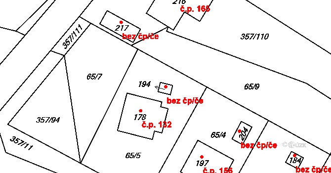 Řestoky 43750184 na parcele st. 194 v KÚ Řestoky, Katastrální mapa