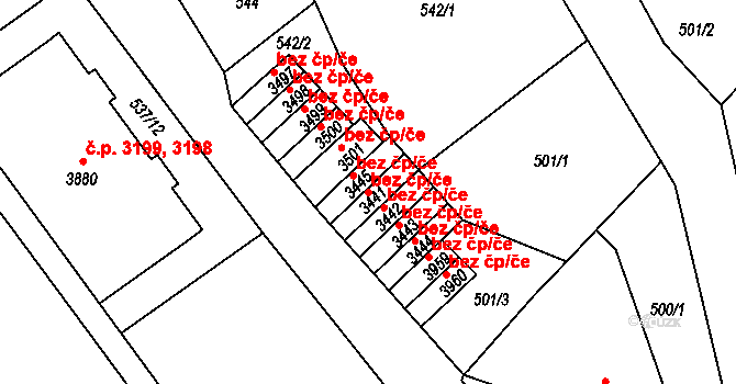 Jablonec nad Nisou 48674184 na parcele st. 3441 v KÚ Jablonec nad Nisou, Katastrální mapa
