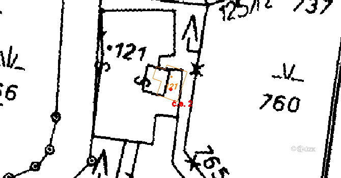 Heřmanice 2, Králíky na parcele st. 121 v KÚ Heřmanice u Králík, Katastrální mapa