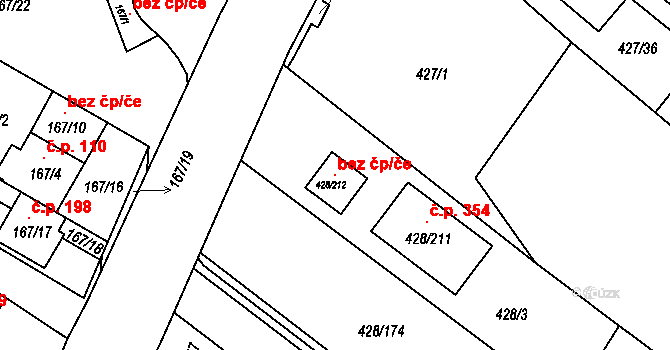 Rebešovice 99149184 na parcele st. 428/212 v KÚ Rebešovice, Katastrální mapa