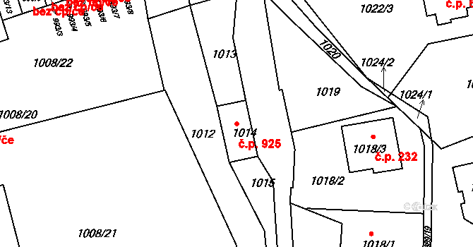Frýdlant 925, Frýdlant nad Ostravicí na parcele st. 1014 v KÚ Frýdlant nad Ostravicí, Katastrální mapa
