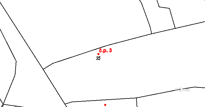 Dunovice 3, Cehnice na parcele st. 35 v KÚ Dunovice, Katastrální mapa