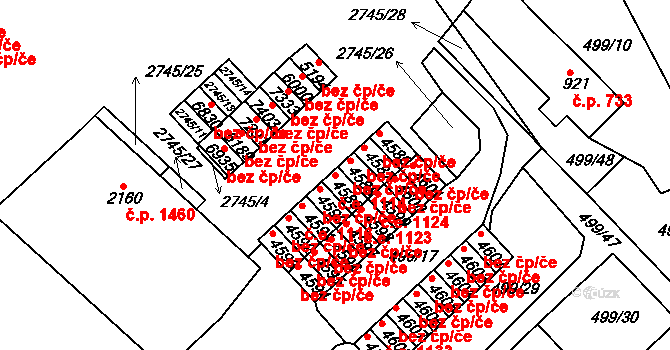 Havlíčkův Brod 1114 na parcele st. 4589 v KÚ Havlíčkův Brod, Katastrální mapa
