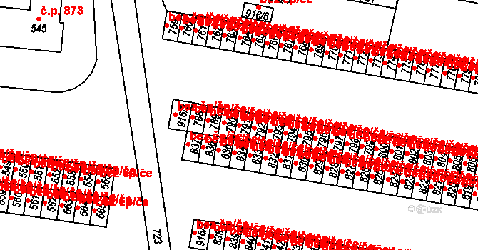 Chodov 44325185 na parcele st. 791 v KÚ Dolní Chodov, Katastrální mapa