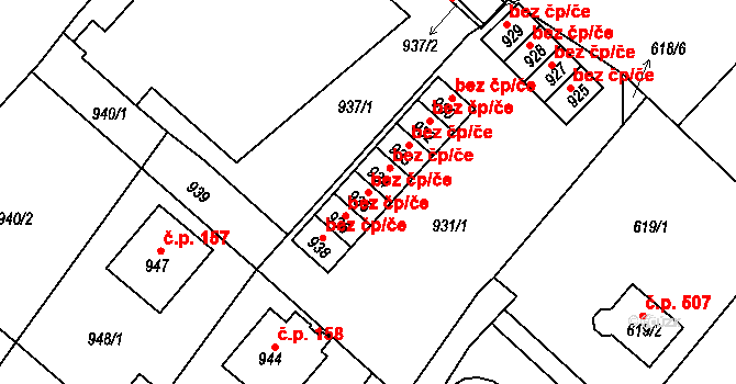 Břidličná 48063185 na parcele st. 935 v KÚ Břidličná, Katastrální mapa