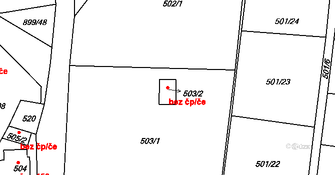 Chlumec 48445185 na parcele st. 503/2 v KÚ Chlumec u Chabařovic, Katastrální mapa