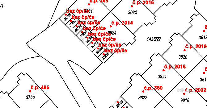 Šumperk 48503185 na parcele st. 3823/1 v KÚ Šumperk, Katastrální mapa
