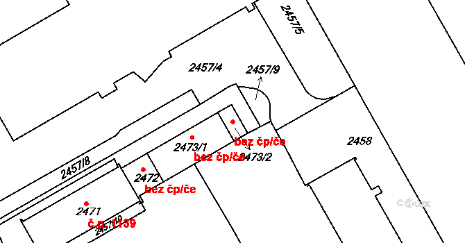 Třinec 49070185 na parcele st. 2473/2 v KÚ Lyžbice, Katastrální mapa