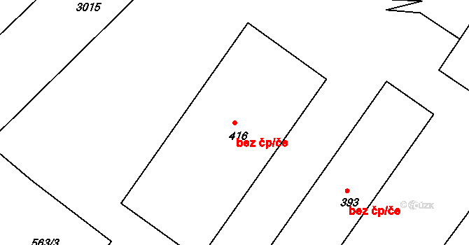Tři Sekery 49151185 na parcele st. 416 v KÚ Tachovská Huť, Katastrální mapa