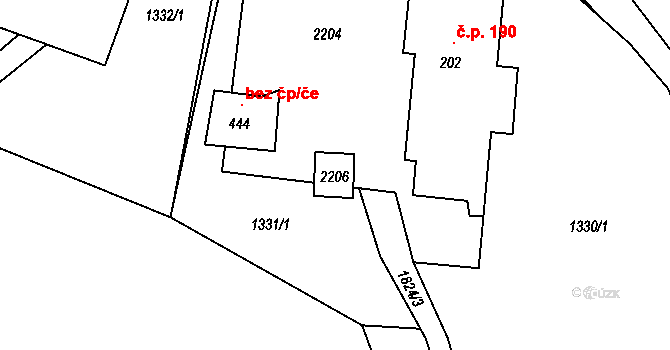 Objekt 102844186, Katastrální mapa