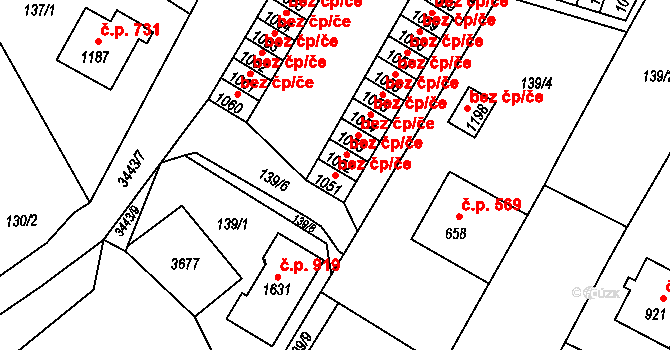 Rtyně v Podkrkonoší 42696186 na parcele st. 1051 v KÚ Rtyně v Podkrkonoší, Katastrální mapa