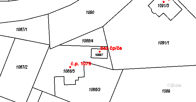 Chotěboř 44559186 na parcele st. 1088/7 v KÚ Chotěboř, Katastrální mapa