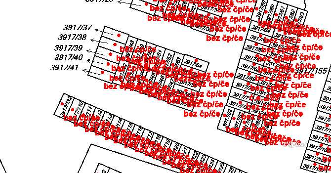 Roudnice nad Labem 50304186 na parcele st. 3917/47 v KÚ Roudnice nad Labem, Katastrální mapa