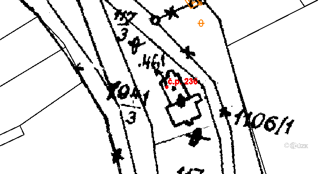 Trhová Kamenice 236 na parcele st. 461 v KÚ Trhová Kamenice, Katastrální mapa