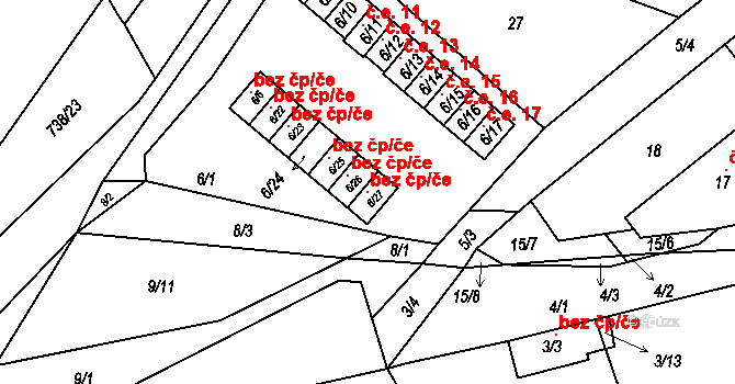 Velešovice 102783187 na parcele st. 6/27 v KÚ Velešovice, Katastrální mapa
