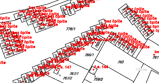 Jemnice 40164187 na parcele st. 776/53 v KÚ Jemnice, Katastrální mapa