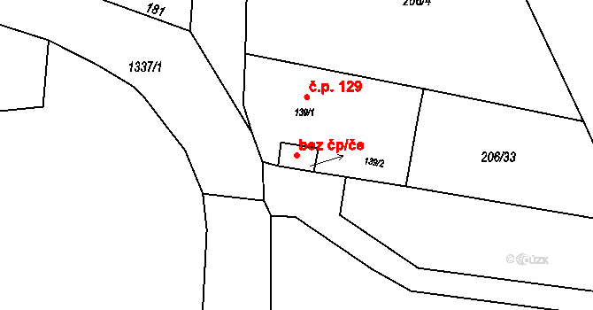 Přeštice 40911187 na parcele st. 139/2 v KÚ Skočice u Přeštic, Katastrální mapa