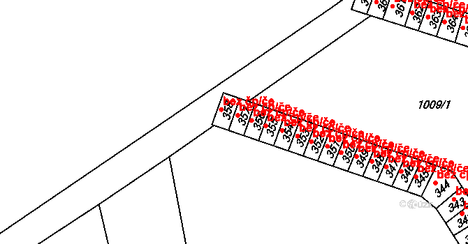 Chvalčov 41640187 na parcele st. 358 v KÚ Chvalčov, Katastrální mapa