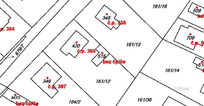 Líbeznice 43358187 na parcele st. 515 v KÚ Líbeznice, Katastrální mapa