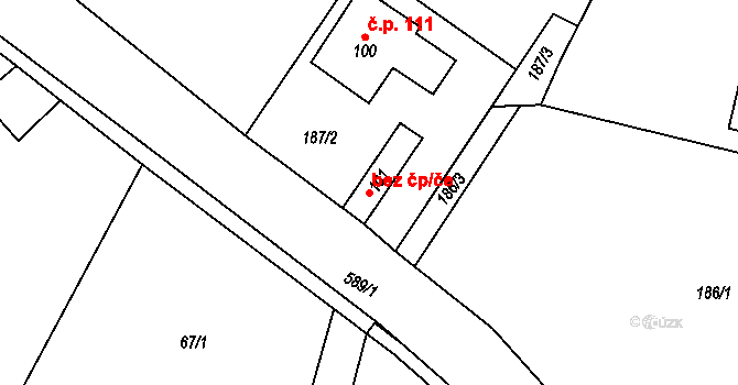 Heřmanův Městec 43723187 na parcele st. 101 v KÚ Chotěnice, Katastrální mapa