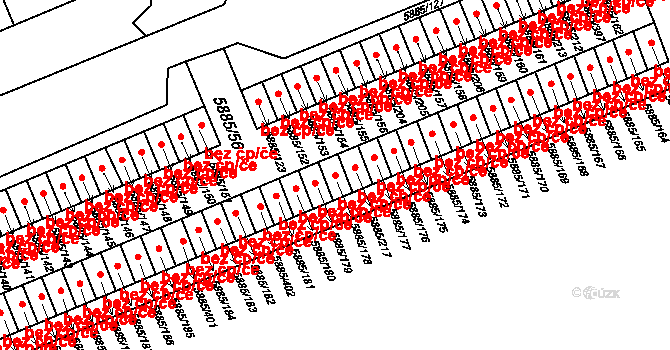Chomutov 45013187 na parcele st. 5885/178 v KÚ Chomutov I, Katastrální mapa