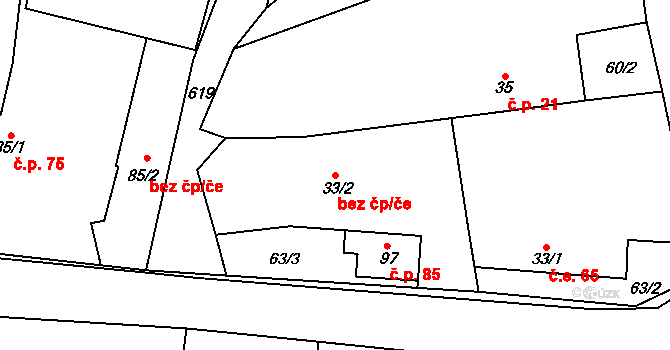 Ledce 45314187 na parcele st. 33/2 v KÚ Ledce u Mladé Boleslavi, Katastrální mapa