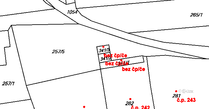 Broumov 46367187 na parcele st. 341/2 v KÚ Velká Ves u Broumova, Katastrální mapa