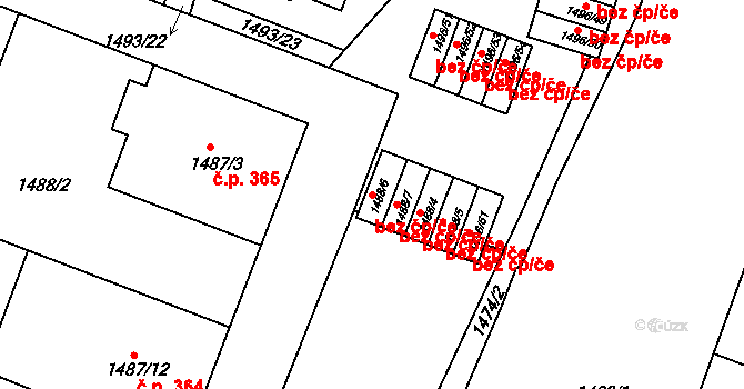 Třinec 46483187 na parcele st. 1488/6 v KÚ Třinec, Katastrální mapa