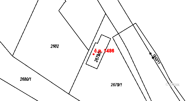 Polanka nad Odrou 1486, Ostrava na parcele st. 2679/3 v KÚ Polanka nad Odrou, Katastrální mapa