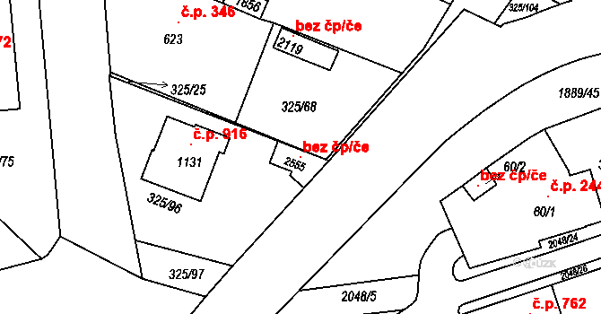Uherské Hradiště 147302188 na parcele st. 2555 v KÚ Mařatice, Katastrální mapa