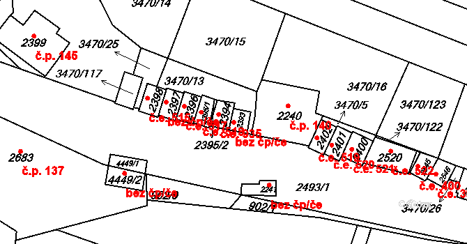 Kyjov 38727188 na parcele st. 2393 v KÚ Kyjov, Katastrální mapa