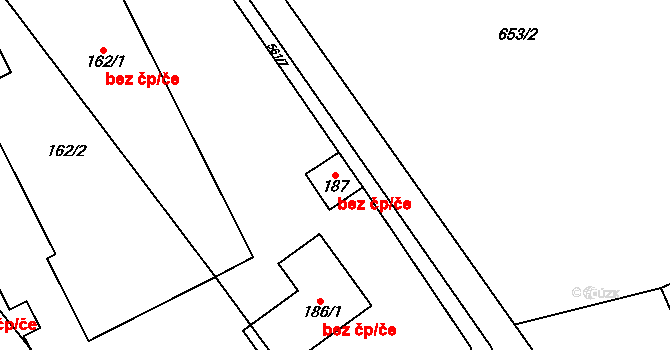 Dzbel 41735188 na parcele st. 187 v KÚ Dzbel, Katastrální mapa