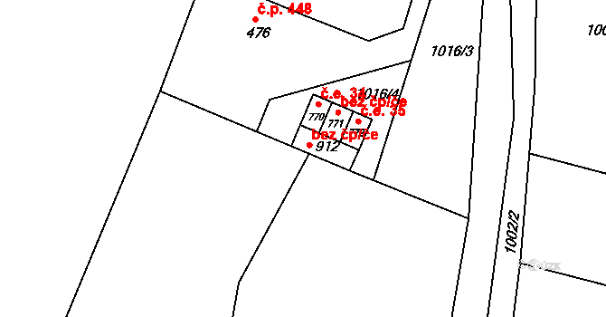 Luka nad Jihlavou 44530188 na parcele st. 912 v KÚ Luka nad Jihlavou, Katastrální mapa