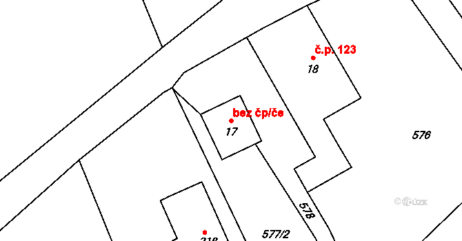 Osečná 47151188 na parcele st. 17 v KÚ Osečná, Katastrální mapa