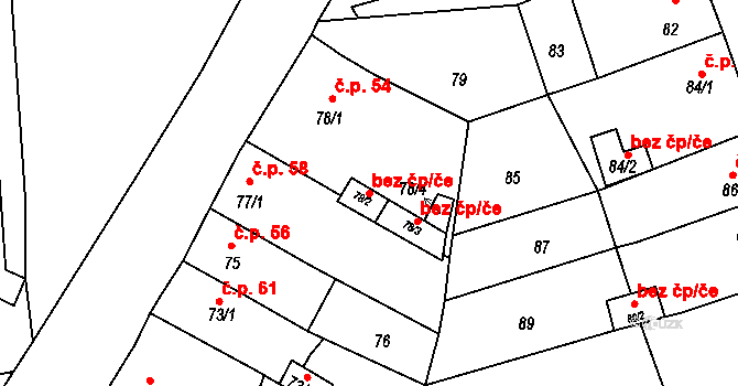 Vrskmaň 48372188 na parcele st. 78/2 v KÚ Vrskmaň, Katastrální mapa